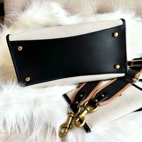 COACH Field Tote 30 With Coach Badge - Canvas with Leather Trims - Picture 9 of 16